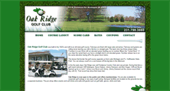 Desktop Screenshot of golfoakridgegc.com